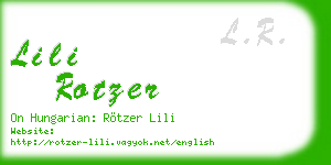 lili rotzer business card